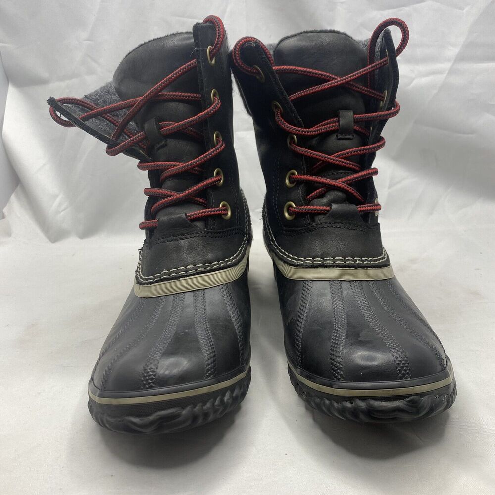 Sorel Womens Slimpack Lace II Insulated Snow Winter Boots Black NL2348-010 Sz 10 - Picture 3 of 12